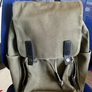 Everlane backpack (olive canvas and leather)